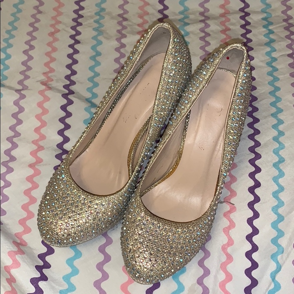 Gold and Silver heels